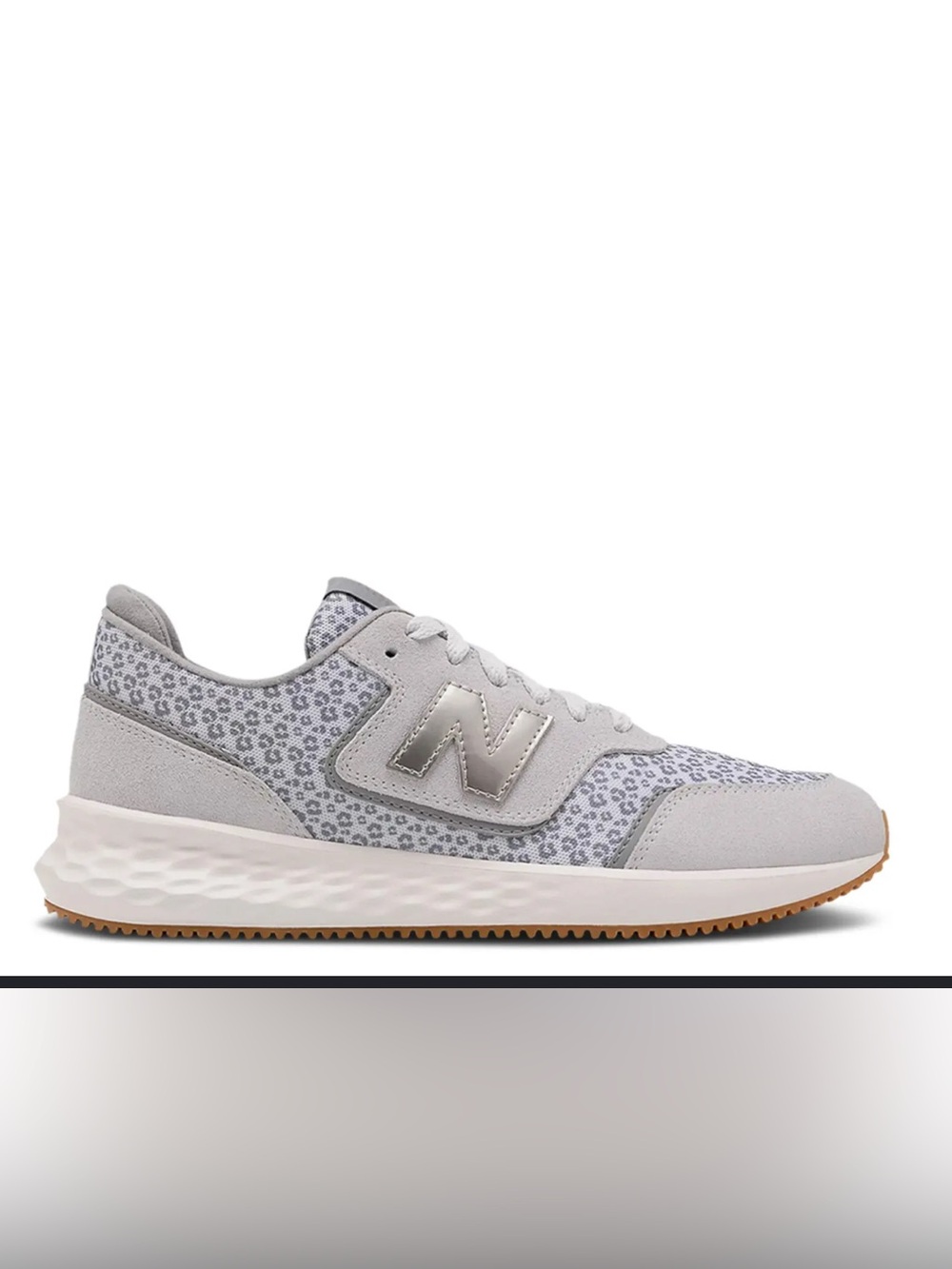 New balance X 70 leopard print moon dust.